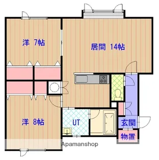 ウッディハウスB【206号室】の間取り