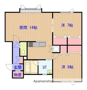 ウッディハウスB【107号室】の間取り