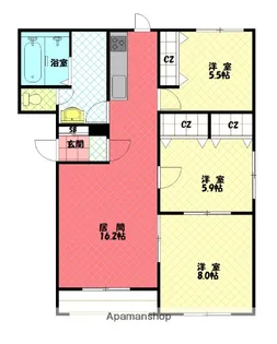 3LDKの間取り画像