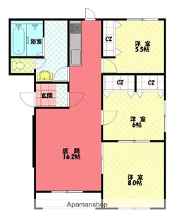 3LDKの間取り画像