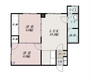 旭川シティコート【105号室】の間取り