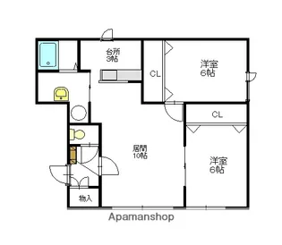 ジョリ1 6【2階】の間取り