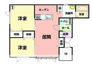 コスモ東神楽Ⅱ【1階】の間取り