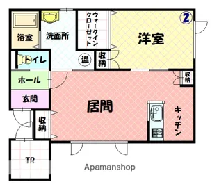 コスモ東神楽Ⅱ【2階】の間取り