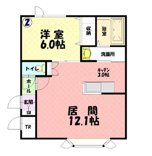 ブルーソールB【2階】の間取り