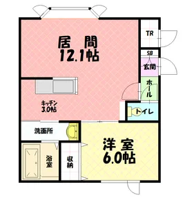 ブルーソールB【201号室】の間取り