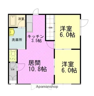 ハイエスト末広5【1階】の間取り