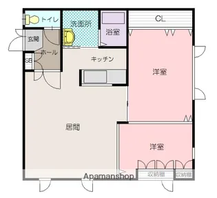 マンション虹Ⅱ【101号室】の間取り