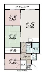 ホワイトコーポラス【2階】の間取り