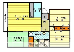 カサ デルリオ【1階】の間取り