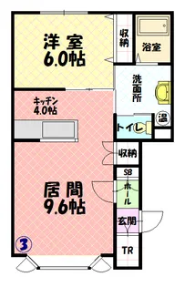 タウンズ東光3.3【1階】の間取り