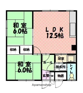 さとう荘【2階】の間取り