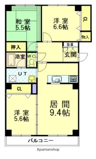 エスティ三番舘1号館【1階】の間取り