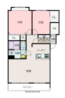 ヴィラ大雪通【201号室】の間取り