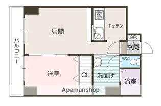 LE CIEL常磐【403号室】の間取り