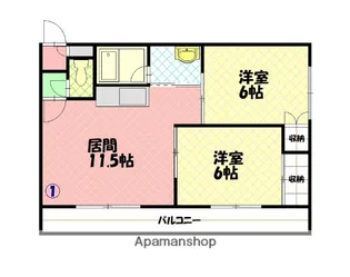 ウエストヴィレッジⅠ【101号室】の間取り