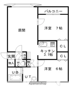 リシェヌ【2階】の間取り