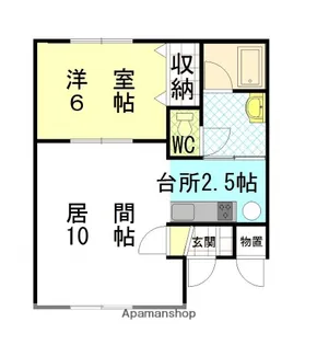 ラメゾン神楽岡【1階】の間取り
