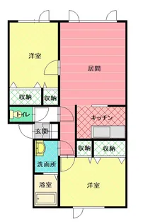 末広1・9ハイツ A【102号室】の間取り