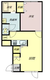 YOUトピア豊岡参番街 F棟【205号室】の間取り