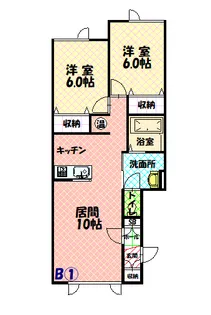 STORY B棟【201号室】の間取り