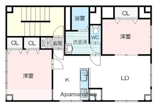 タウンズ7・7【2階】の間取り