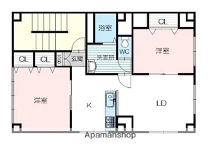 タウンズ7・7【3階】の間取り