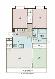 エスティ神楽【2階】の間取り