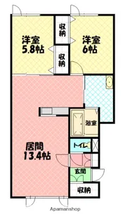 リュミエールB【1階】の間取り