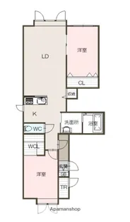 メゾン・ド・ルシャⅡ【2階】の間取り