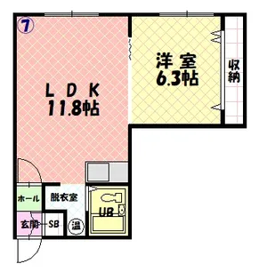レジデンスほの香【2階】の間取り
