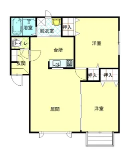 フロンテージA【1階】の間取り