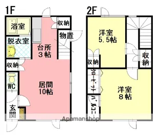 N STAGE(エヌ・ステージ)1【B号室】の間取り