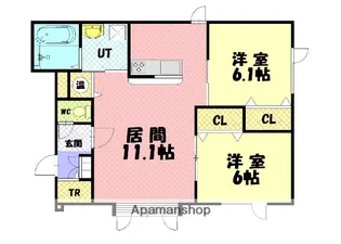 GROOVY(グルーヴィー)【2階】の間取り