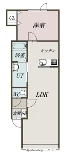 ゼロワンウエスト【1階】の間取り