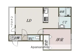アルグレース北彩都【2階】の間取り