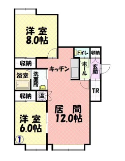 シャンフA【101号室】の間取り