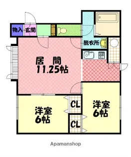 メゾンド神居A【2階】の間取り