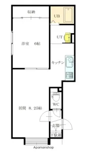 グランクレール【101号室】の間取り