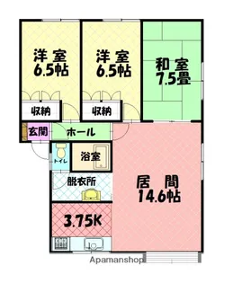バンビーノ東4−3【2階】の間取り