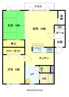 エスティパレス神居B【101号室】の間取り