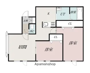 イーストAOI【1階】の間取り