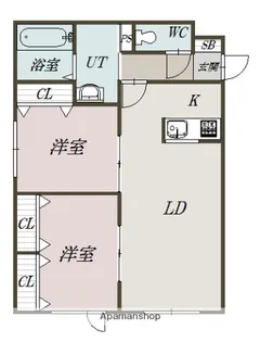 コンフォルト6条【2階】の間取り