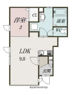 SMILE Ⅱ【105号室】の間取り
