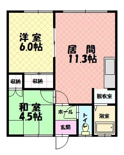 富マンション【1階】の間取り