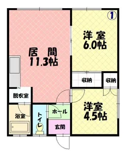 富マンション【2階】の間取り