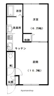 ダイヤハイツ2−16【2階】の間取り