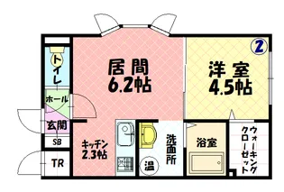 ルピナス24 B【205号室】の間取り
