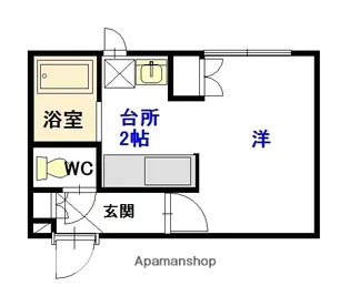 1Kの間取り画像