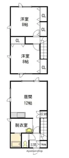 メゾネット開本【101号室】の間取り